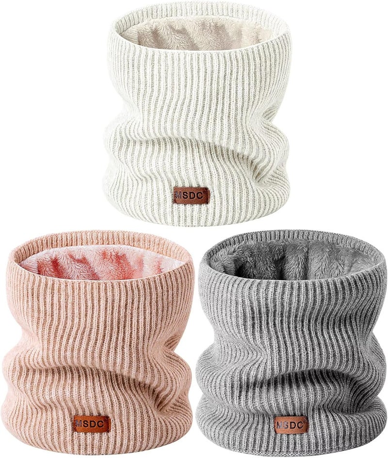 MSDC Winter Neck Gaiters for Men 3 Pack,Neck Warmer Men Women with Thermal Thick Warm Fleece Lined Cold Weather - Image 1
